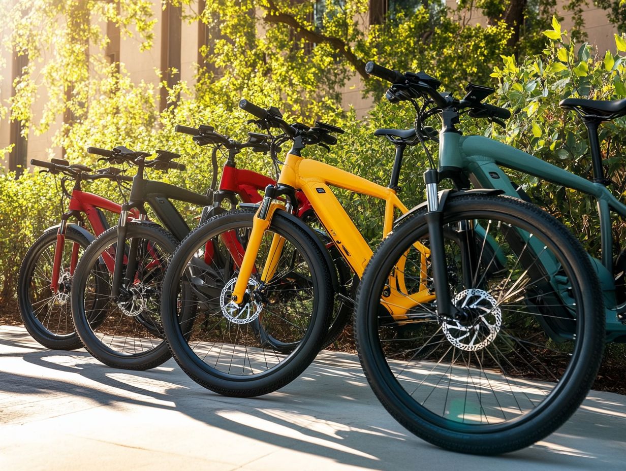 What Are the Different Types of Electric Bicycles and E-Bikes Offered by These Brands?