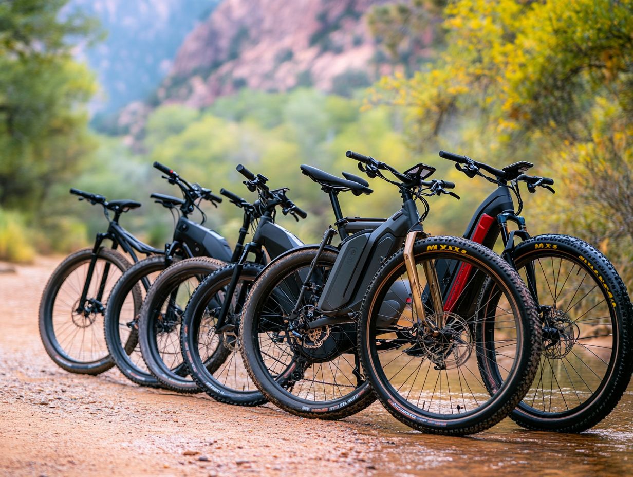 An image depicting five important factors to consider when choosing electric bicycle types.