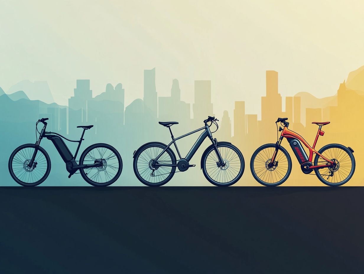 Infographic summarizing key takeaways about e-bike types.