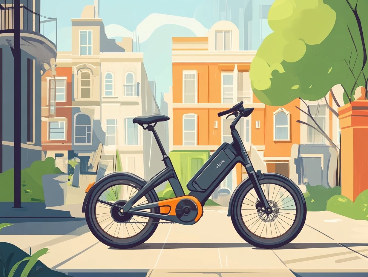 Electric folding bike advantages illustration.