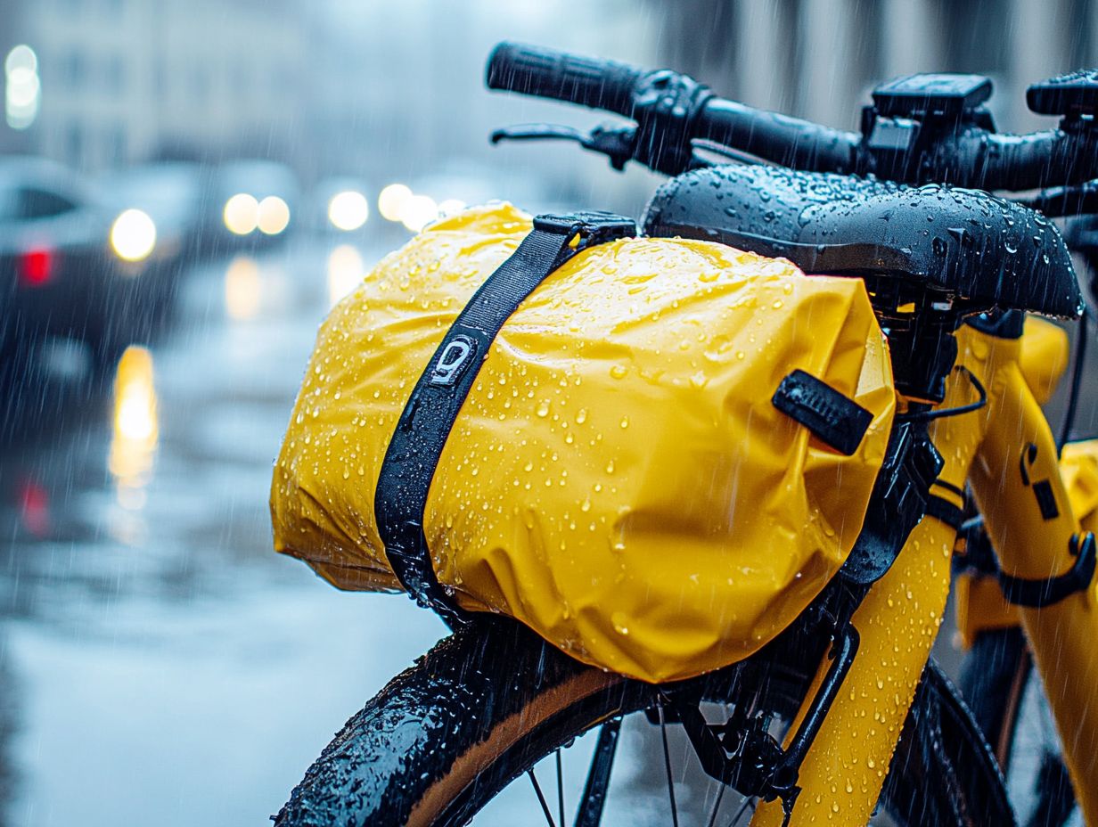 Image of essential electric bicycle accessories for rainy days