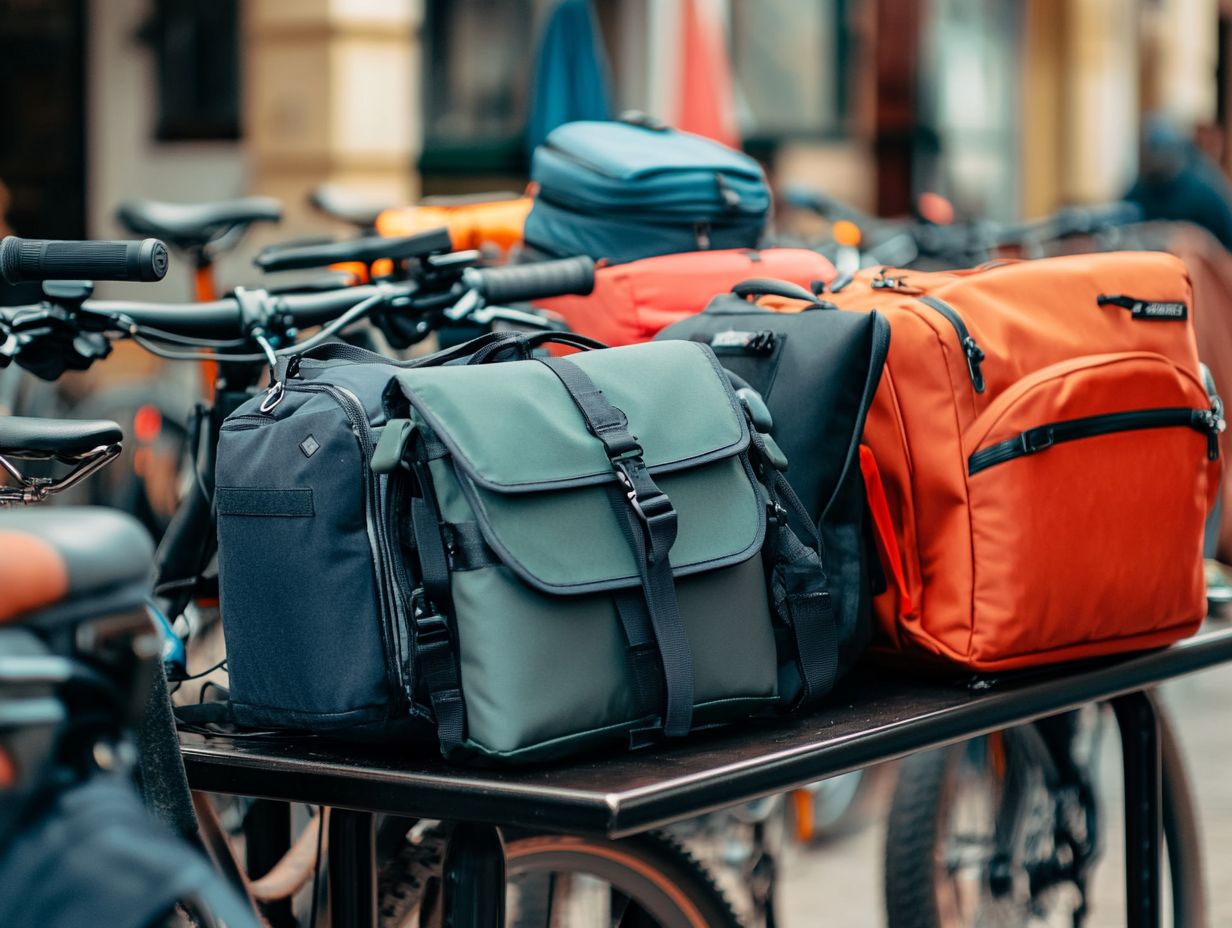 Secure anti-theft bicycle bag with features shown