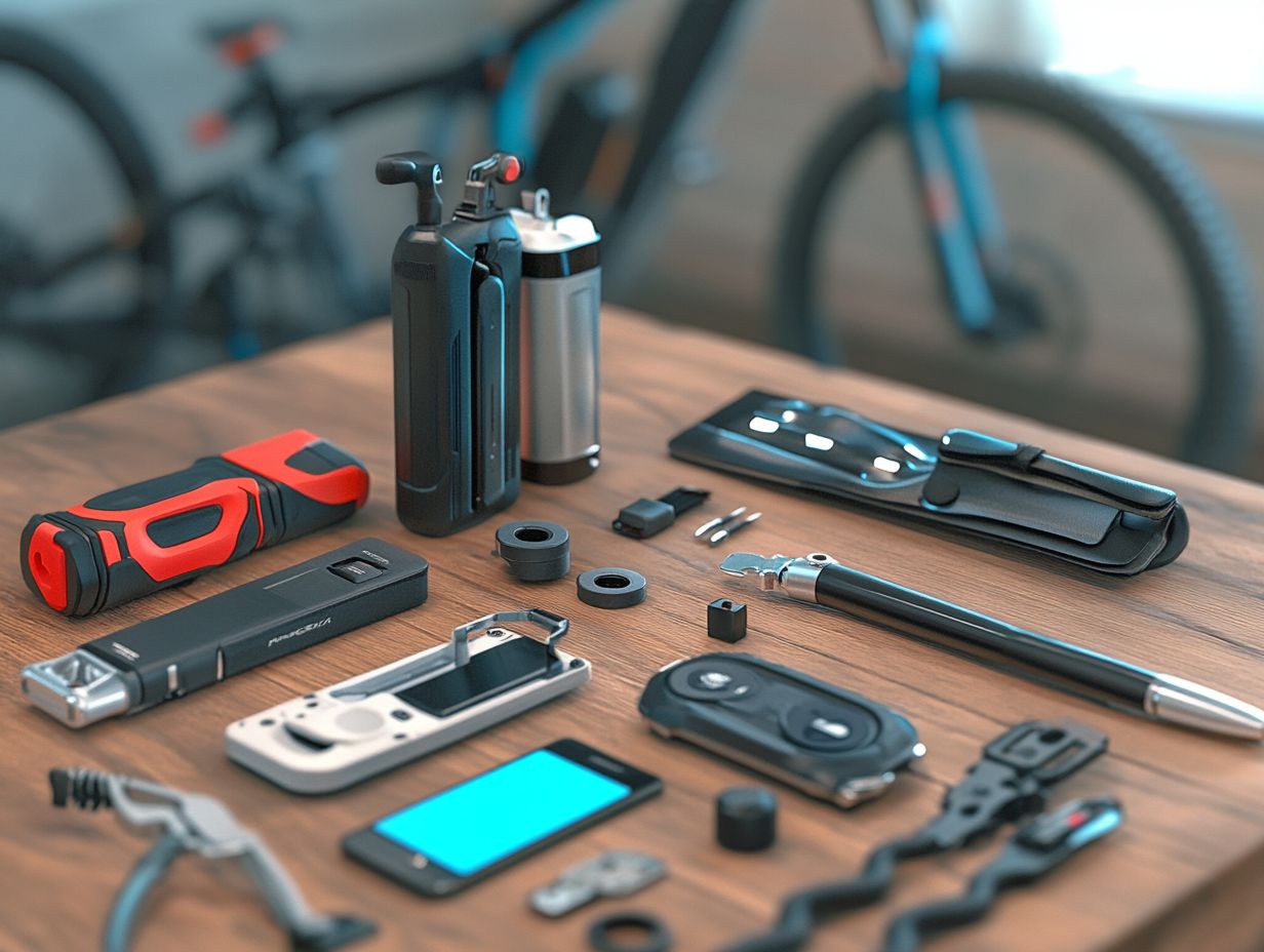 An array of bike locks designed for security