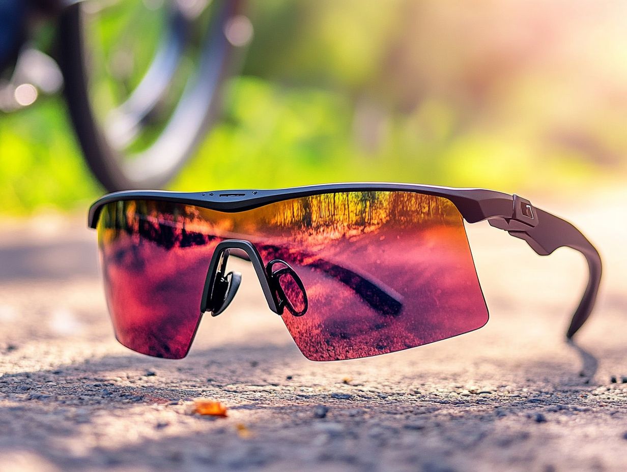 Stylish and functional electric bicycle sunglasses for enhanced visibility and protection on rides.