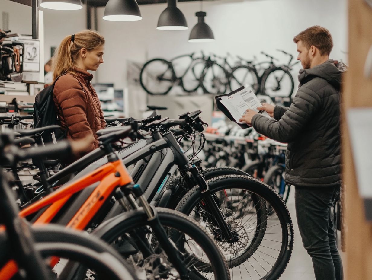 A person making an informed decision about financing an electric bike