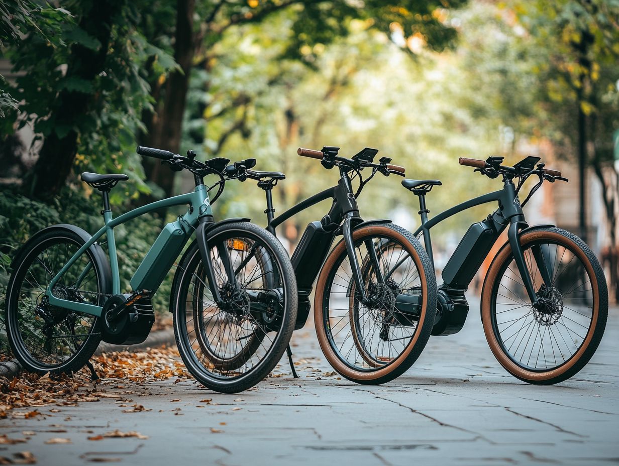 Comparison of popular electric bike brands and their prices