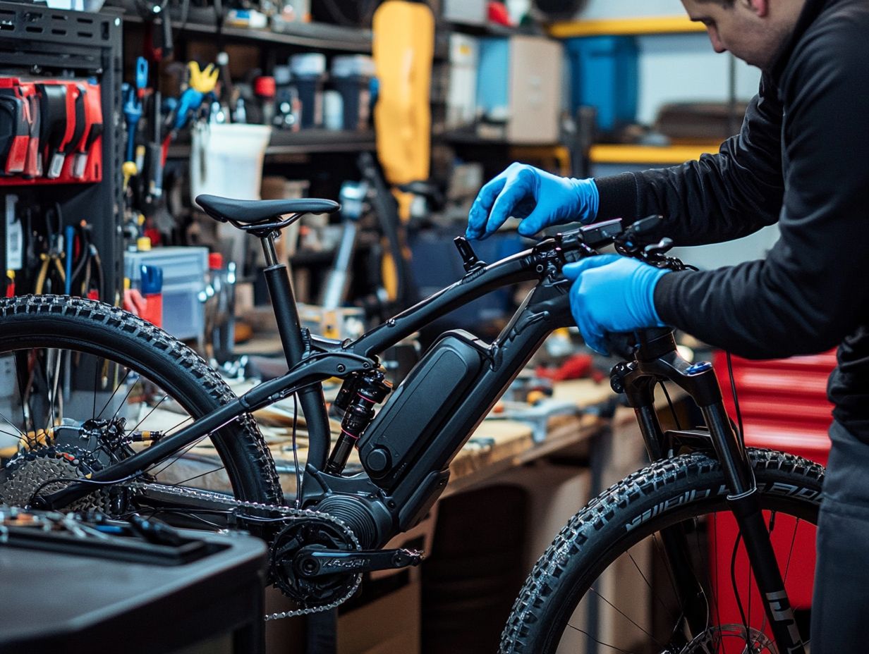 Image showing the process of identifying and fixing electric bicycle problems