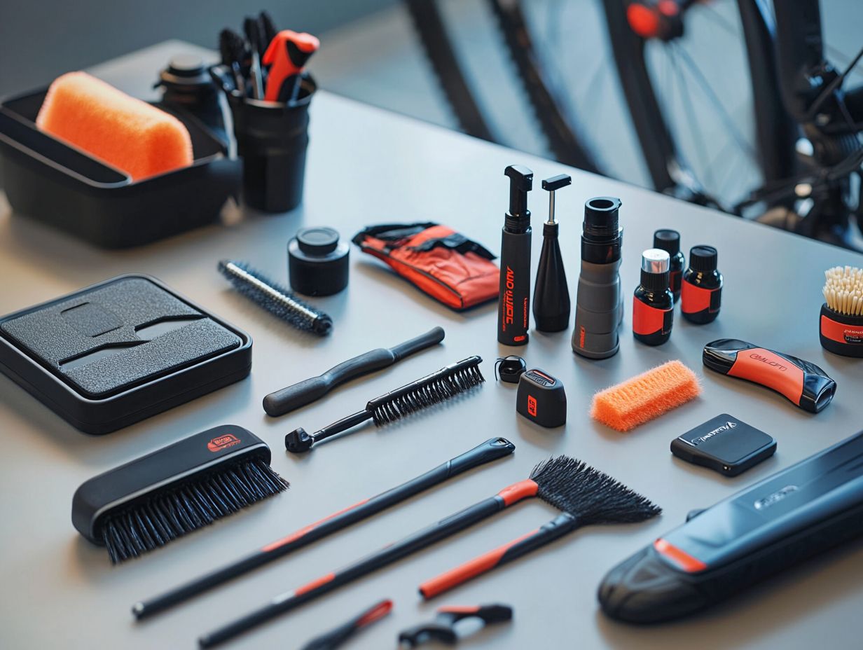 Essential cleaning supplies for electric bicycles