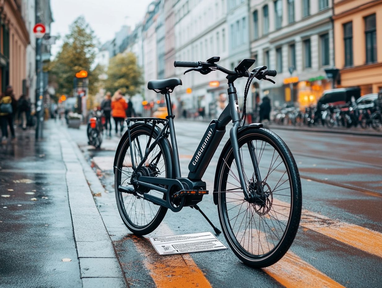 Illustration of Consequences of Breaking Electric Bicycle Laws.