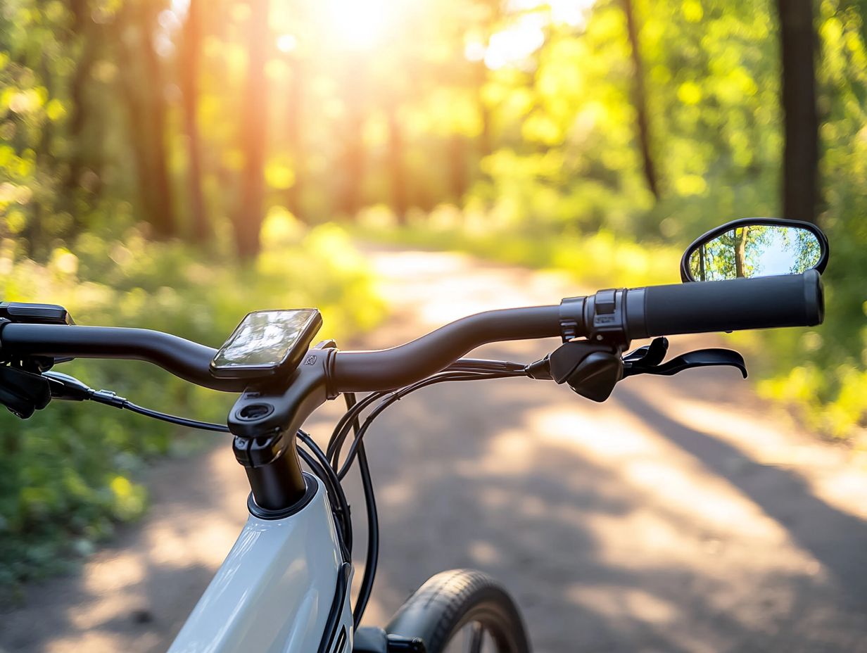 Image showing an electric bicycle mirror in use