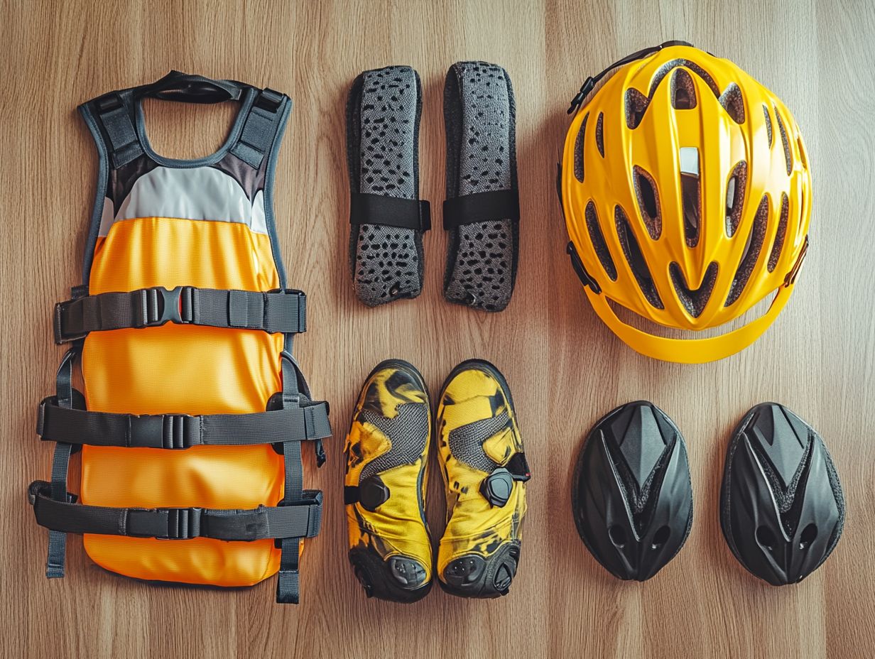 Protective elbow and knee pads for e-bike riders