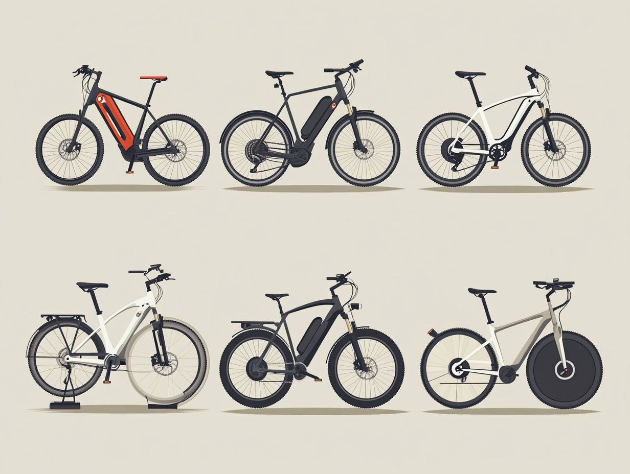 Illustration of Different Types of Electric Bicycles