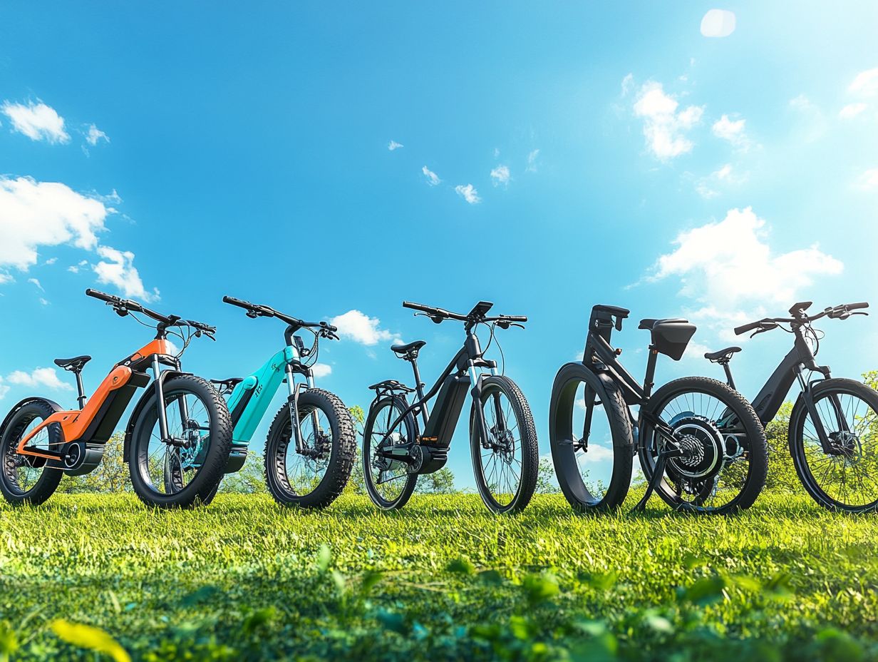 Illustration of Electric Bicycle Types