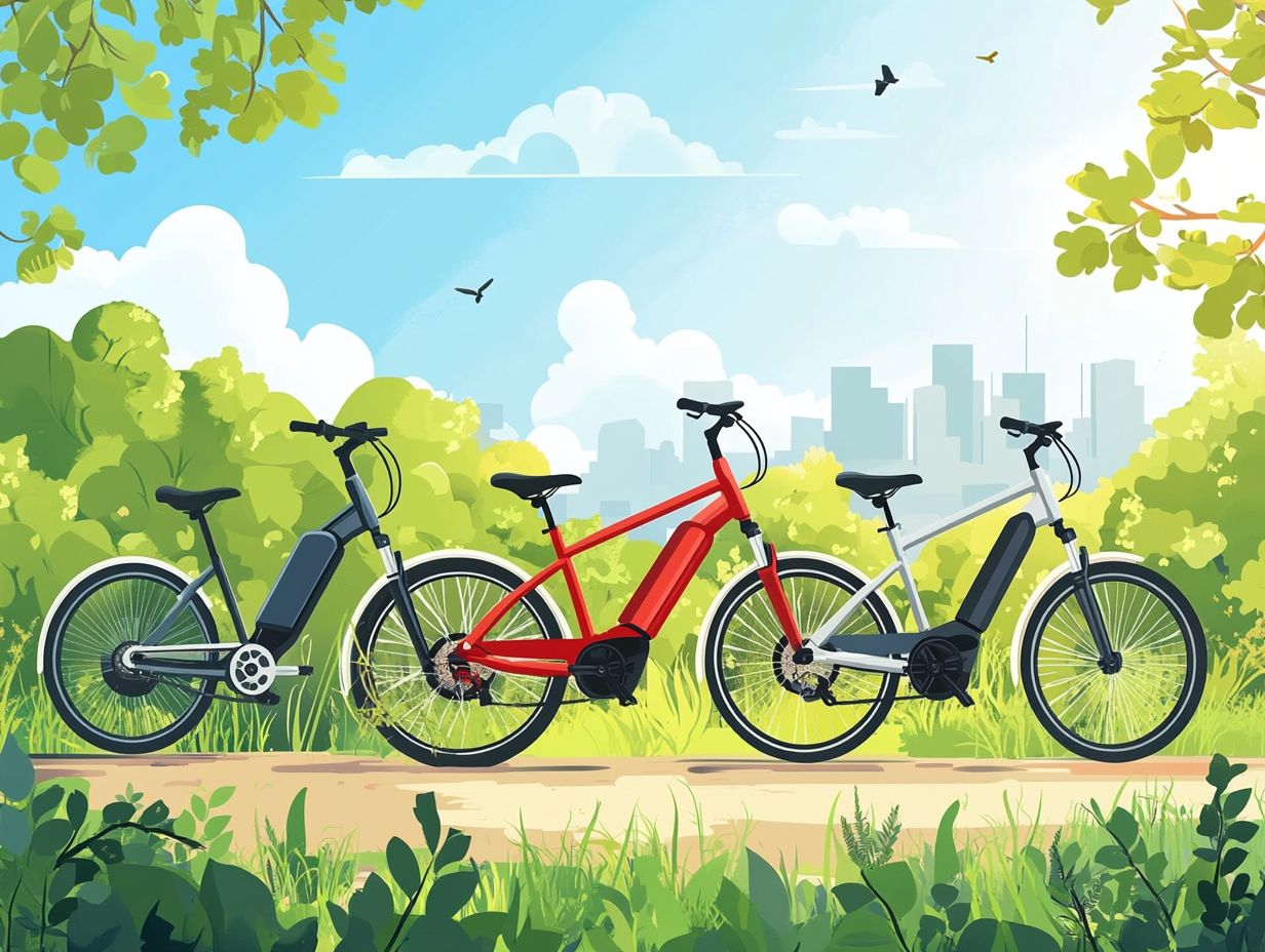 Image showing various types of electric bicycles