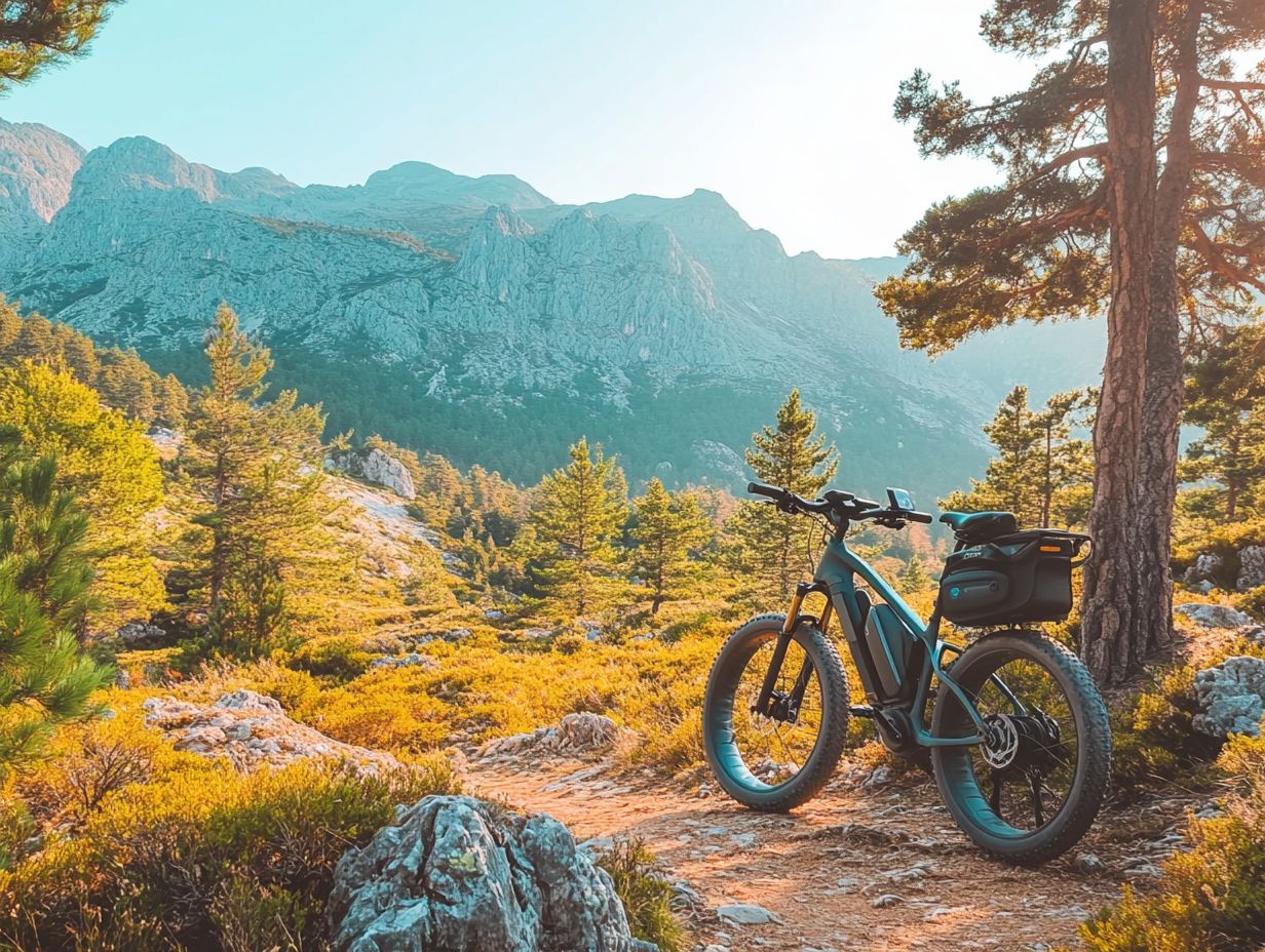 A scenic view of a national park, highlighting the beauty of electric bicycle trails.