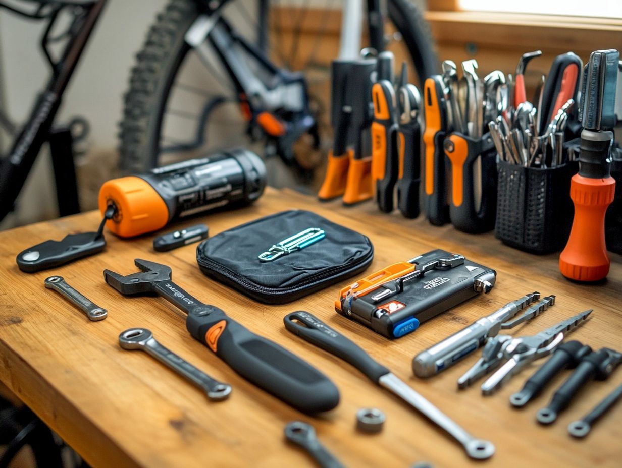 A collection of various screwdrivers essential for electric bicycle maintenance