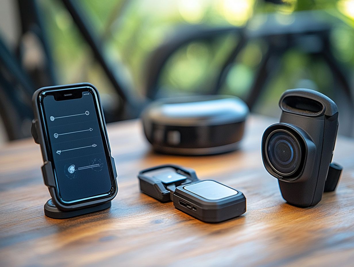 Visual representation of various e-bike smart accessories available