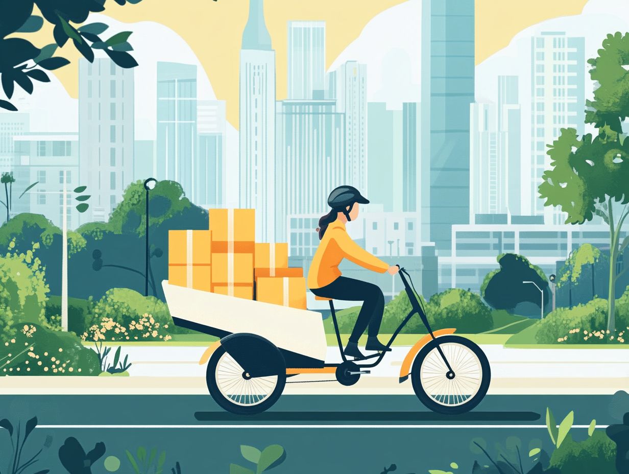 Image showing frequently asked questions about electric cargo bikes