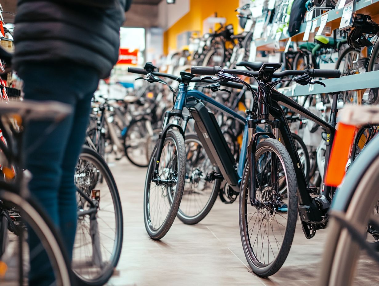 A person choosing an electric bicycle