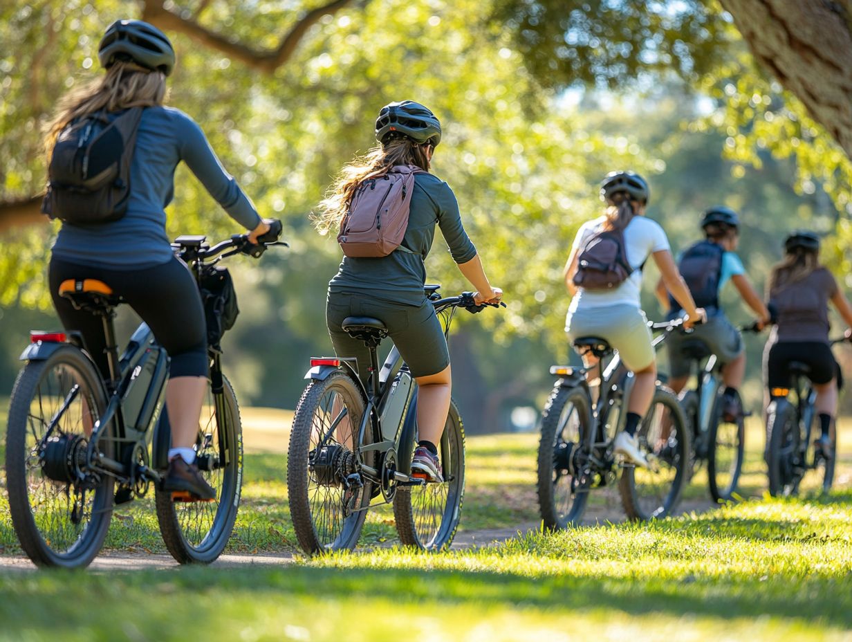 A user-friendly folding electric bike in an urban setting, showcasing convenience and portability.