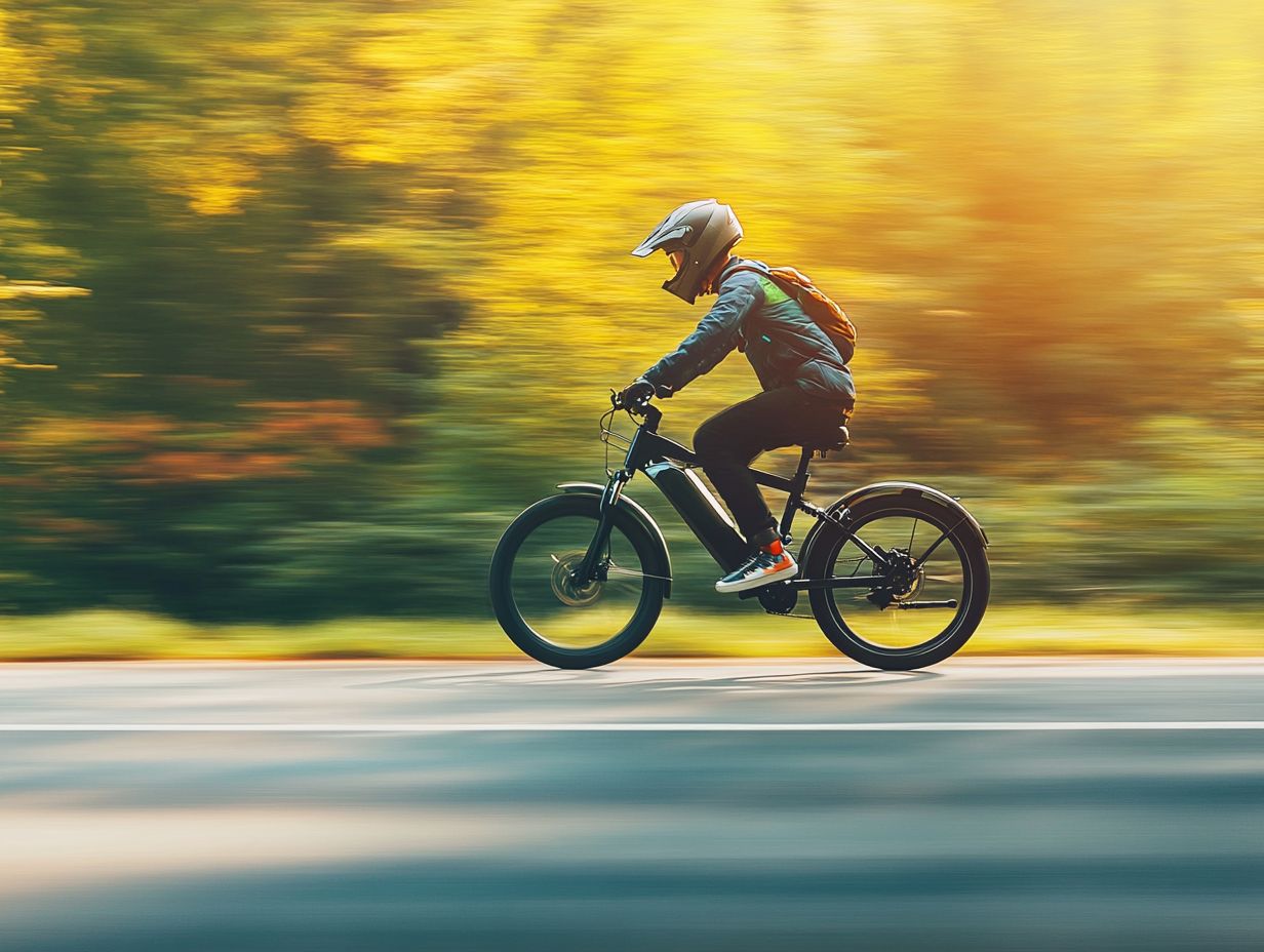 Electric bike speed demonstration