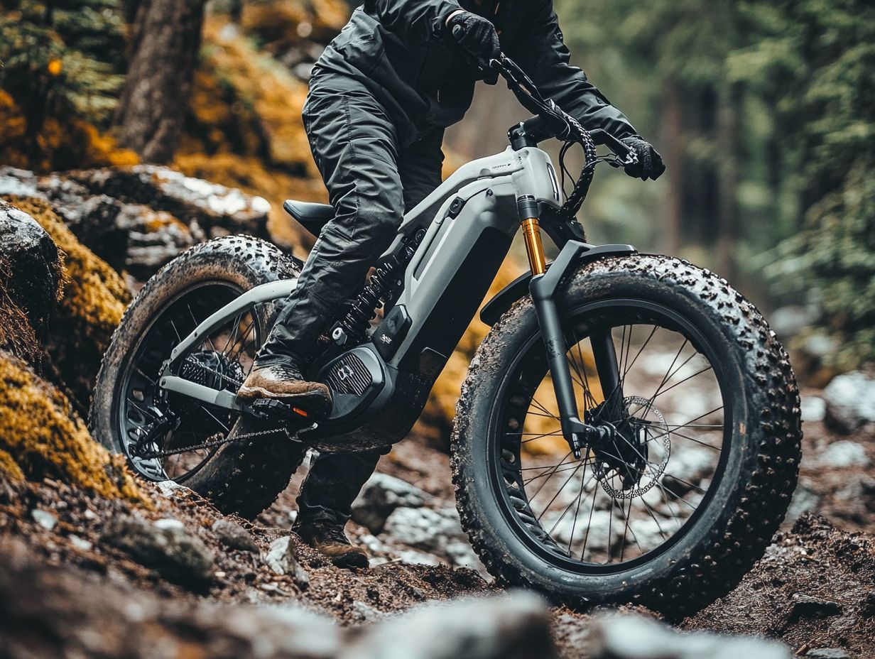 Image showing the battery life and power features of off-road electric bikes