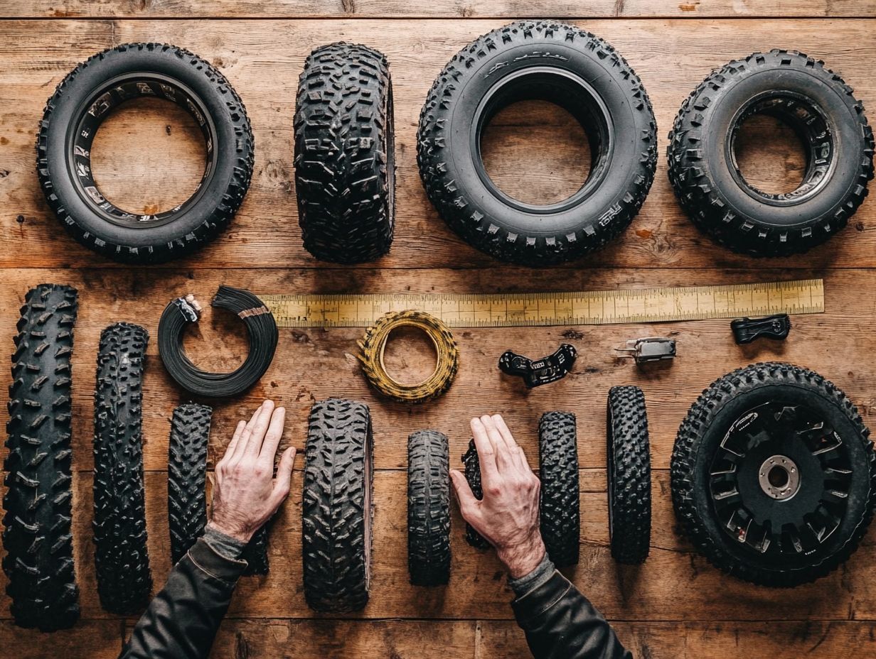 Visual representation of key takeaways for choosing e-bike tires.