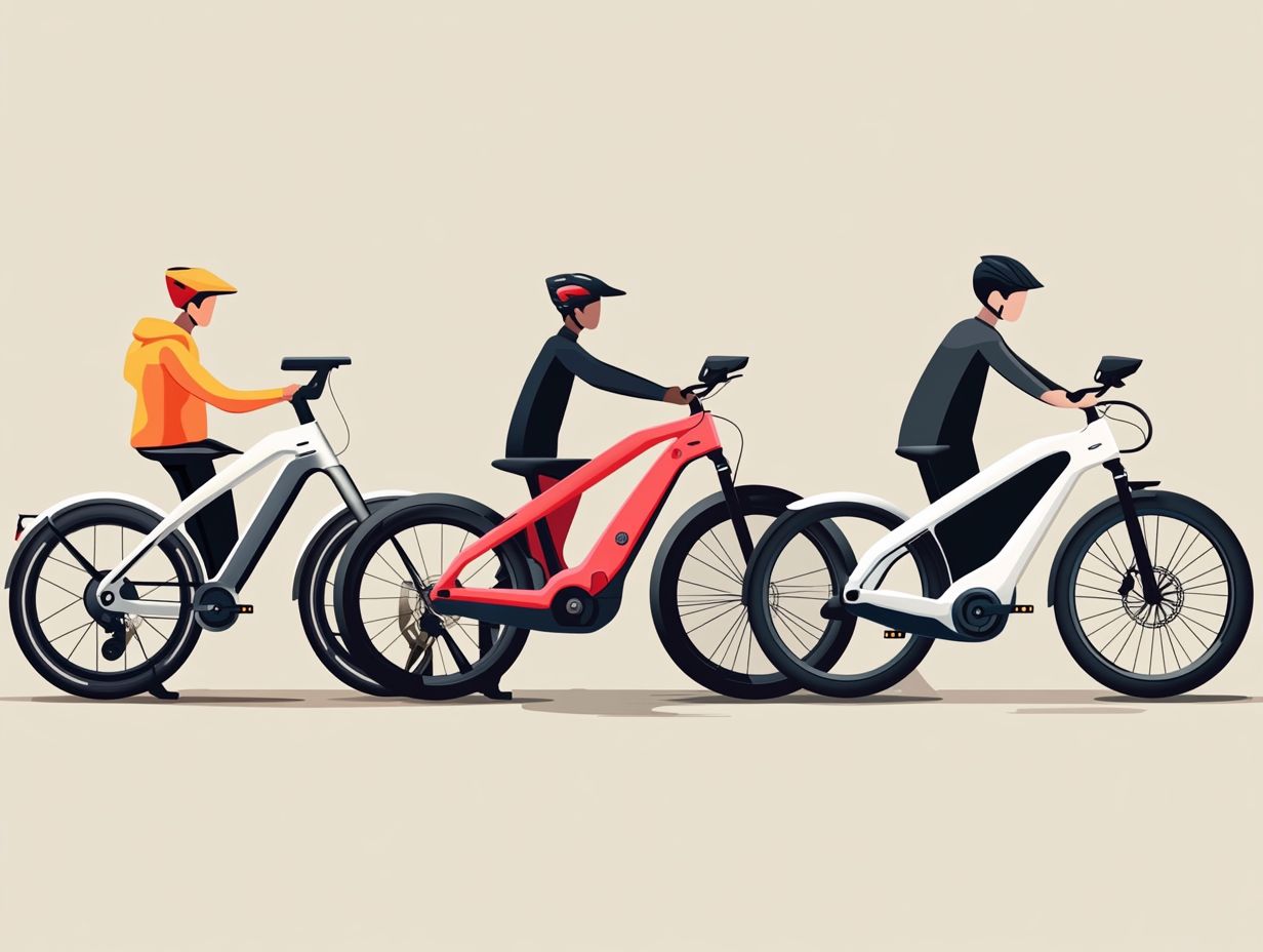 Infographic detailing key factors for comparing electric bicycles