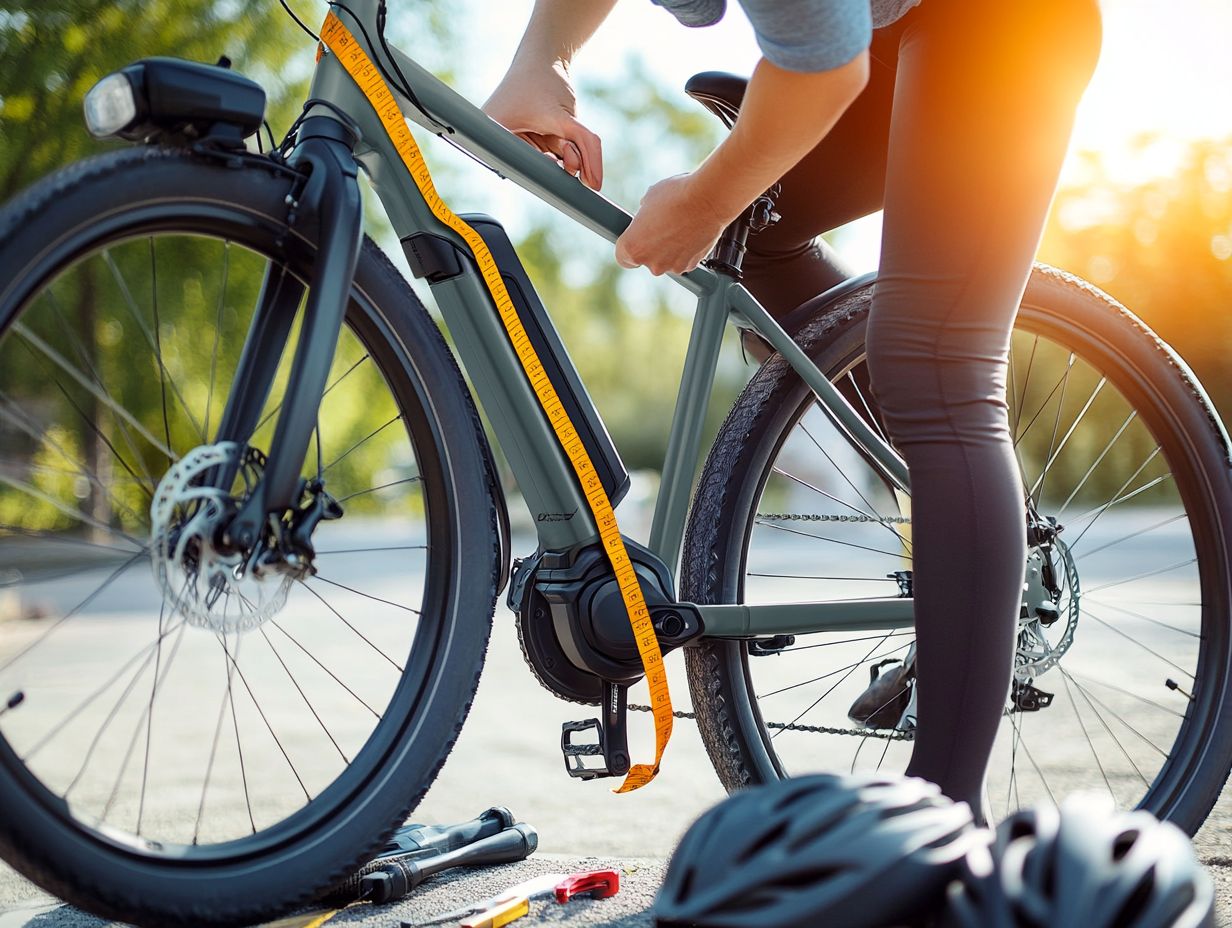 What are the key factors to consider when ensuring my e-bike fits properly?