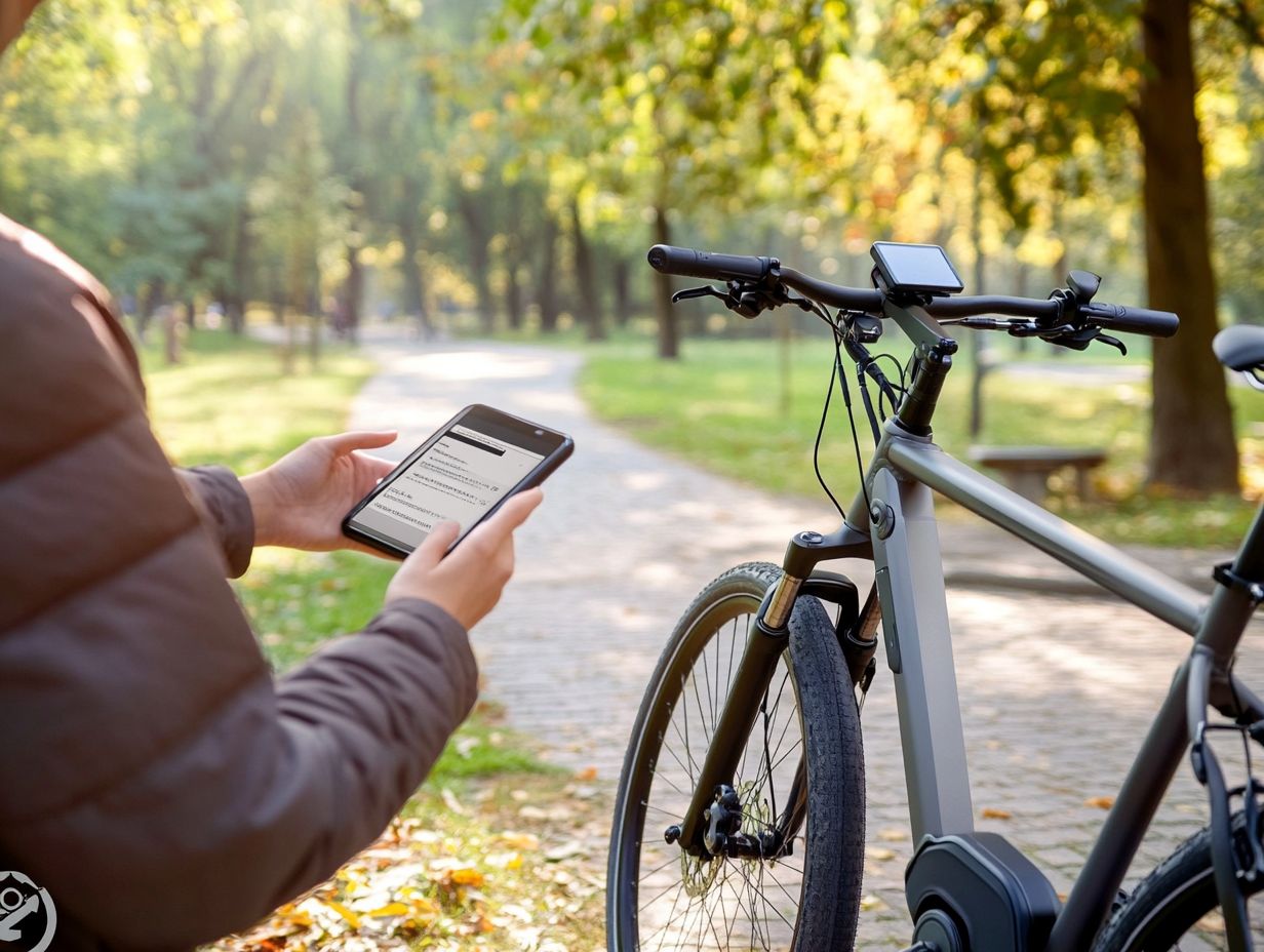 Image of a person riding an electric bicycle legally