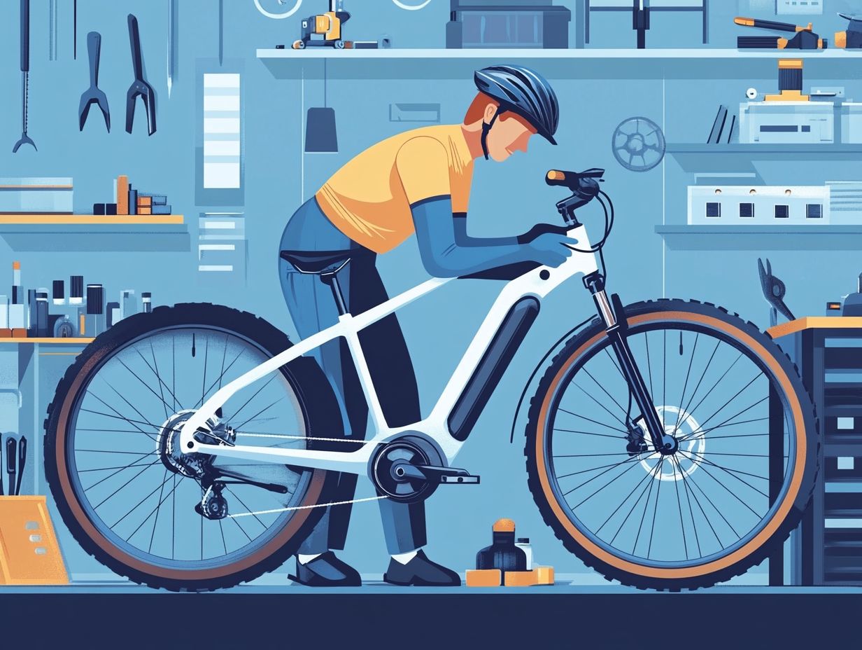 Illustration showing key takeaways for fixing electric bicycle noise problems