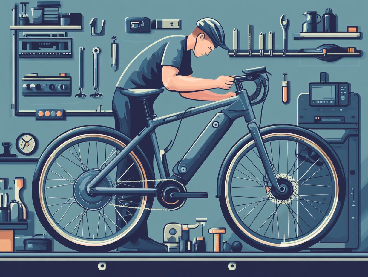 Illustration of benefits of electric bicycle maintenance.