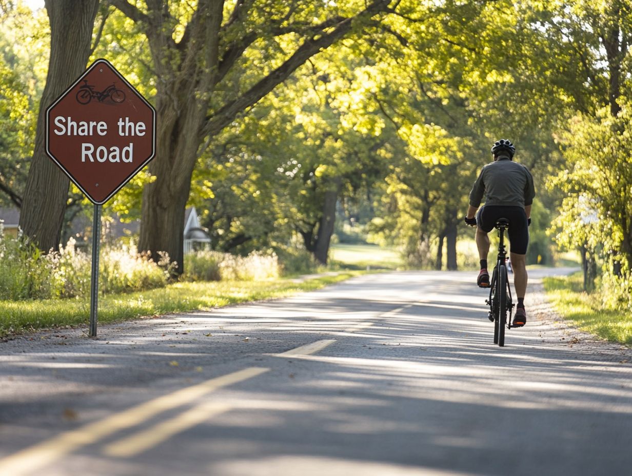 Sharing the Road with E-Bikes: Image depicting cyclists and motorists