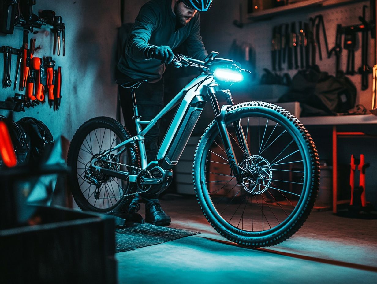 Illustration of benefits of upgrading e-bike lights