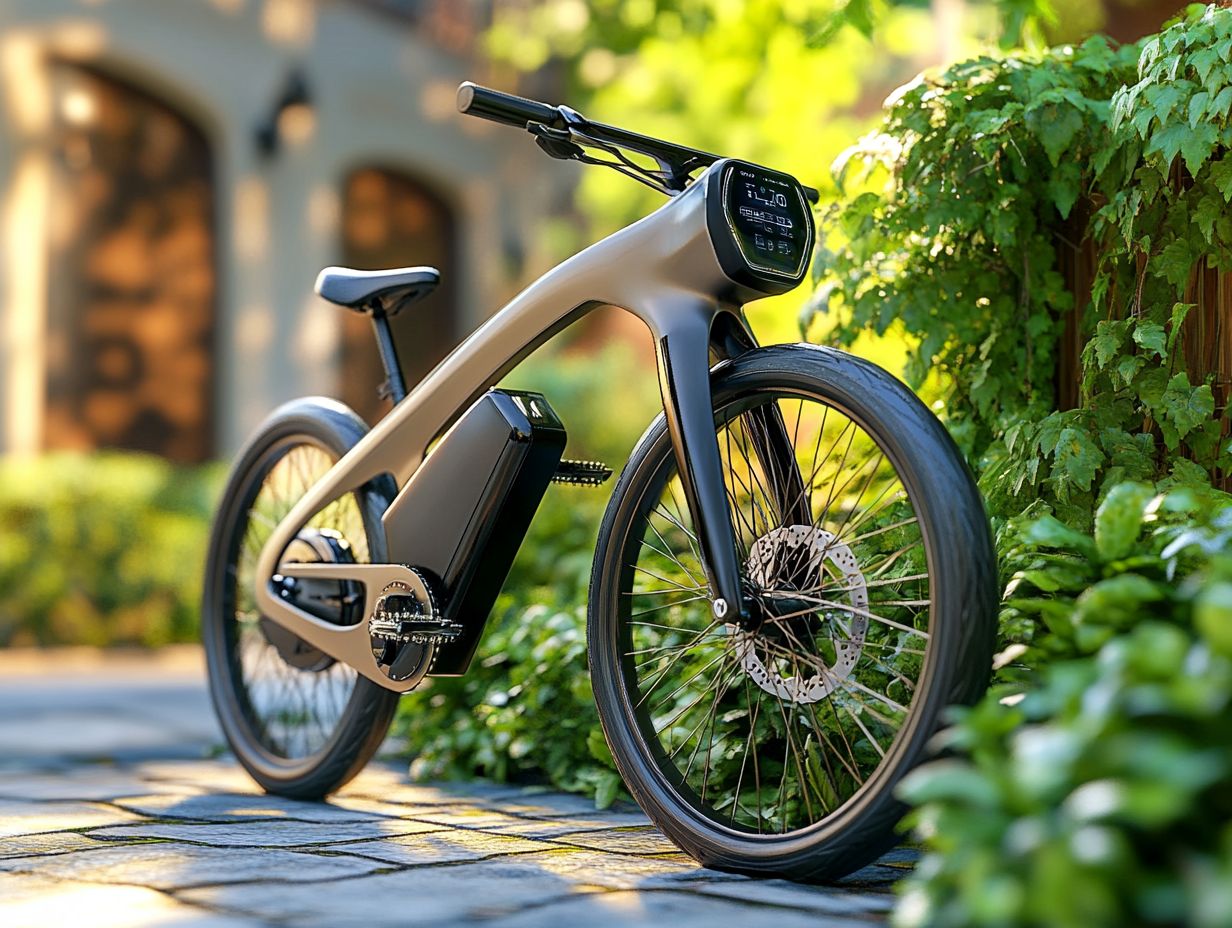 An infographic showing innovative technologies in electric bicycles.