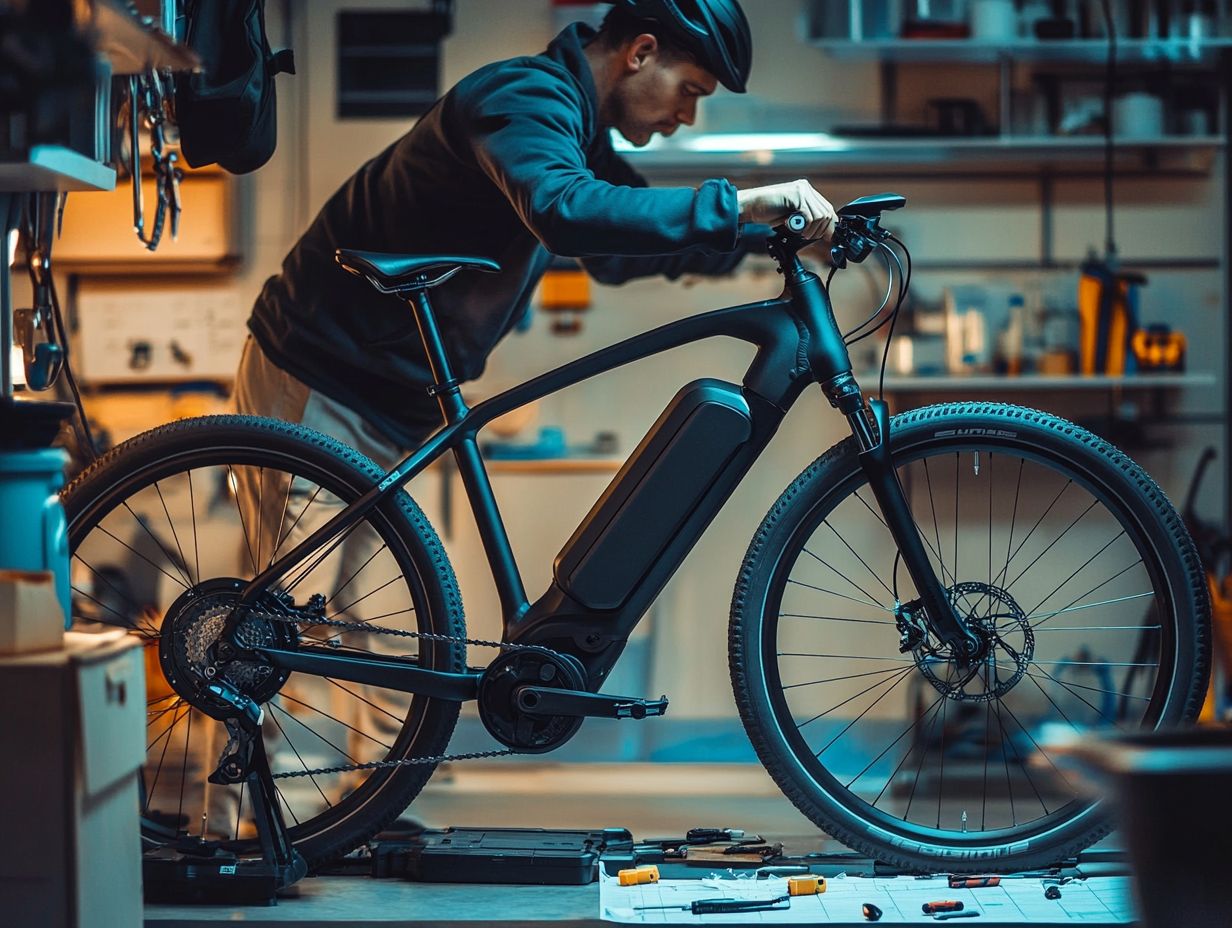 Image illustrating the process of creating an electric bike maintenance schedule