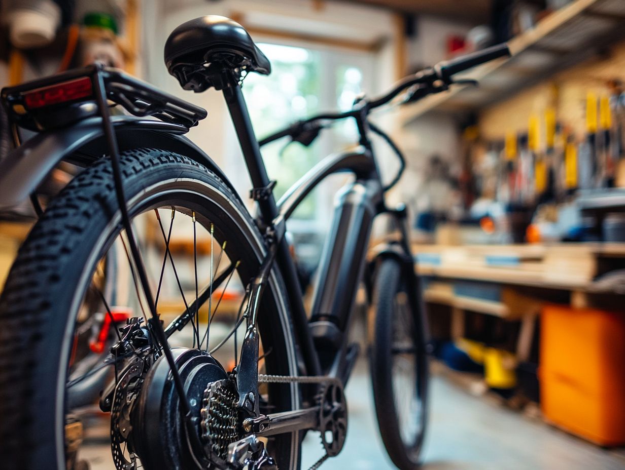 Image showing signs your electric bicycle needs immediate repair.