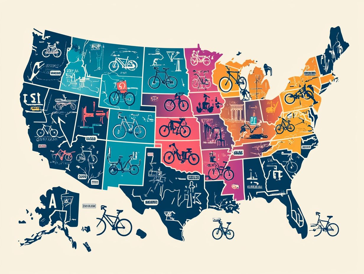 Illustration of the environmental and health benefits of electric bicycles