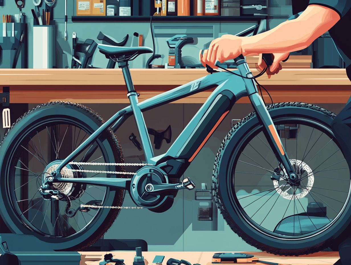 Image showing essential components for electric bicycle maintenance