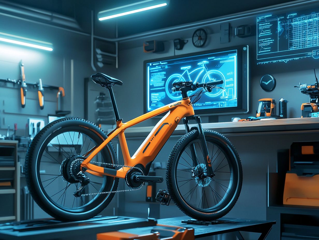 Image showcasing frequently asked questions about electric bicycle maintenance.