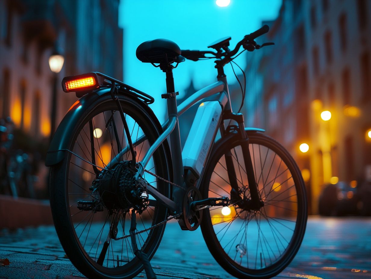 An image showing the importance of reflectors on E-Bikes.