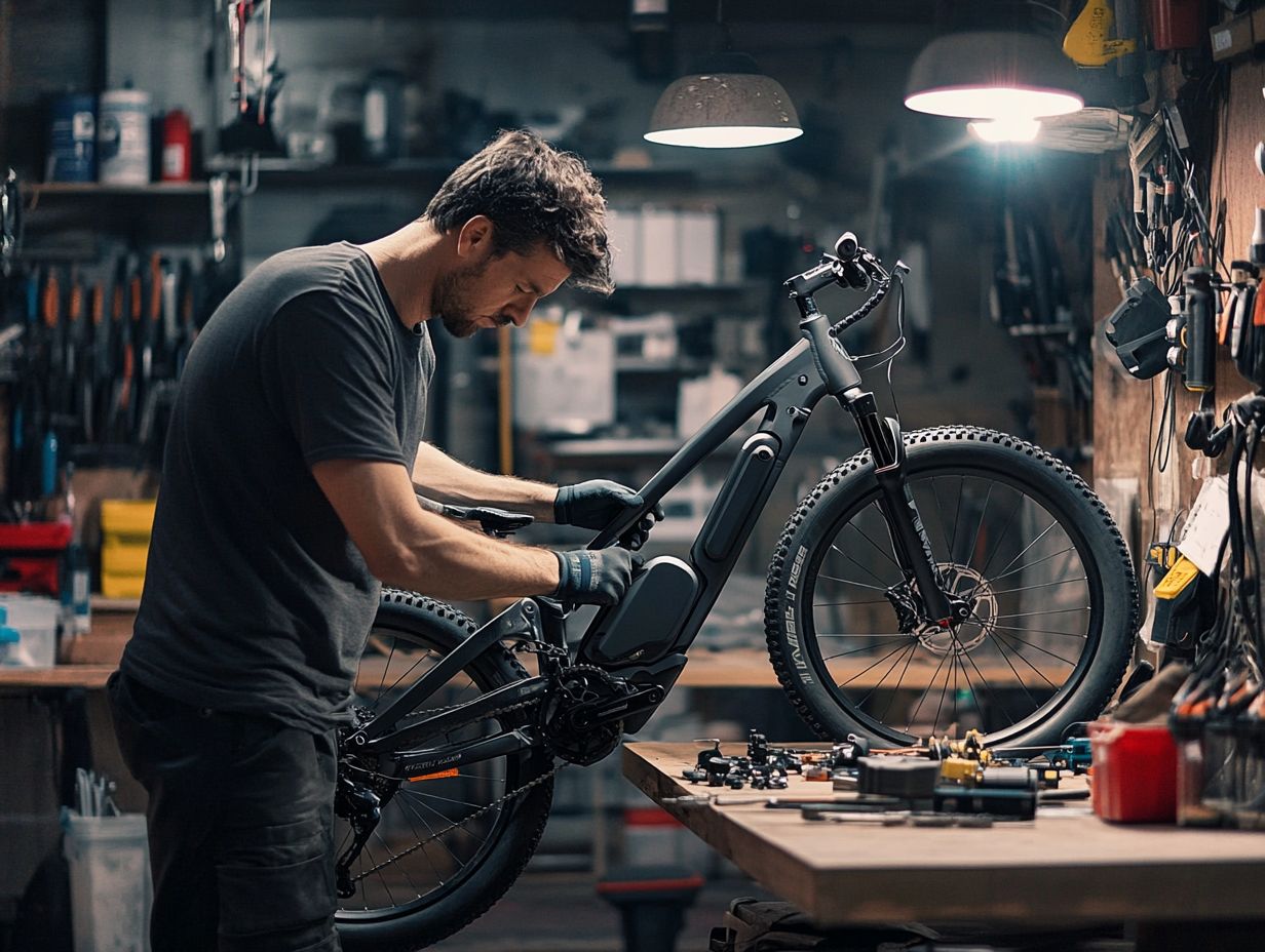 An image illustrating key considerations for electric bicycle repairs