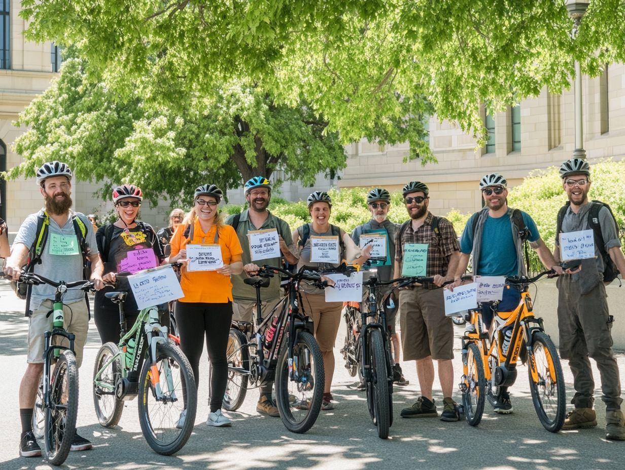 Illustration of obstacles faced in advocating for electric bicycle legislation