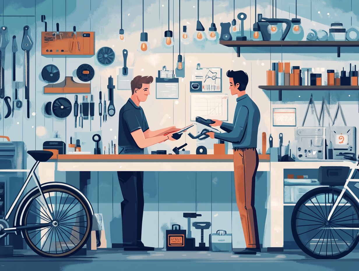 Image illustrating costs and payment options for electric bicycle repairs