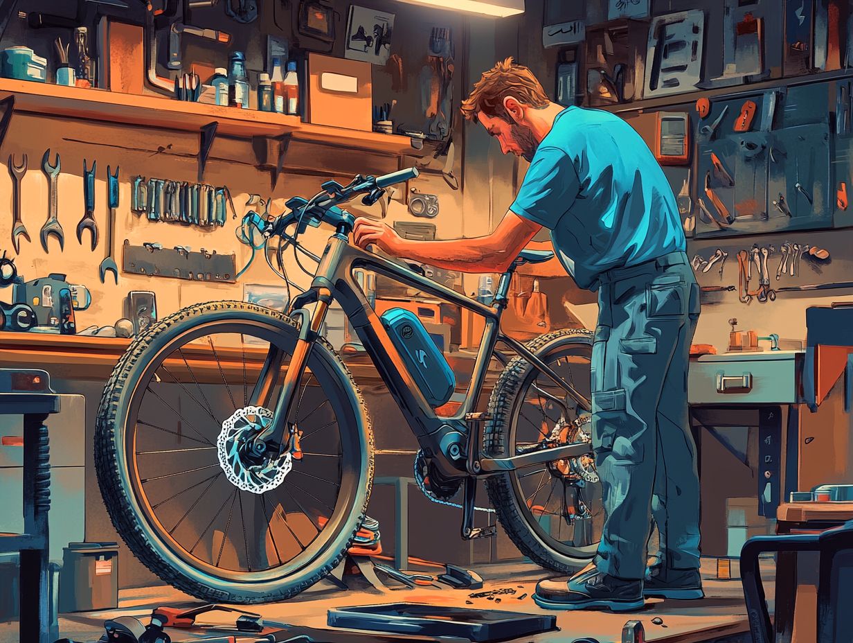 A visual guide for tools needed in electric bicycle frame repair