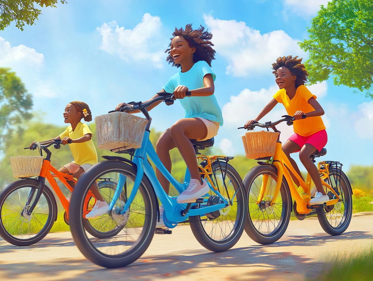 Family enjoying a ride on Specialized Electric Bikes