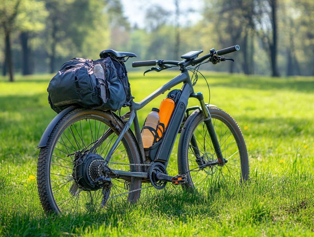 A protective bike cover in use