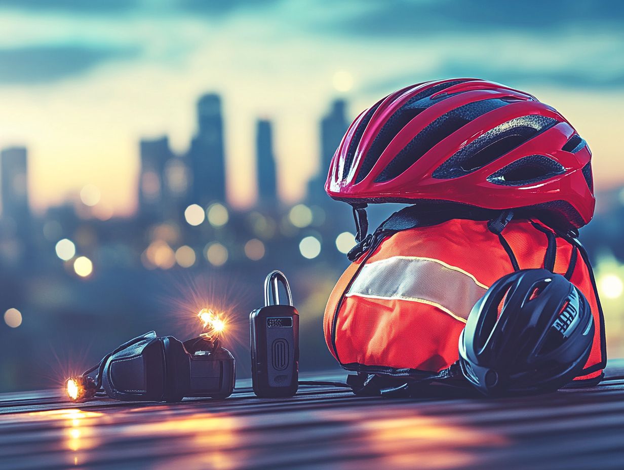 Reflective tape on an e-bike enhances nighttime visibility.