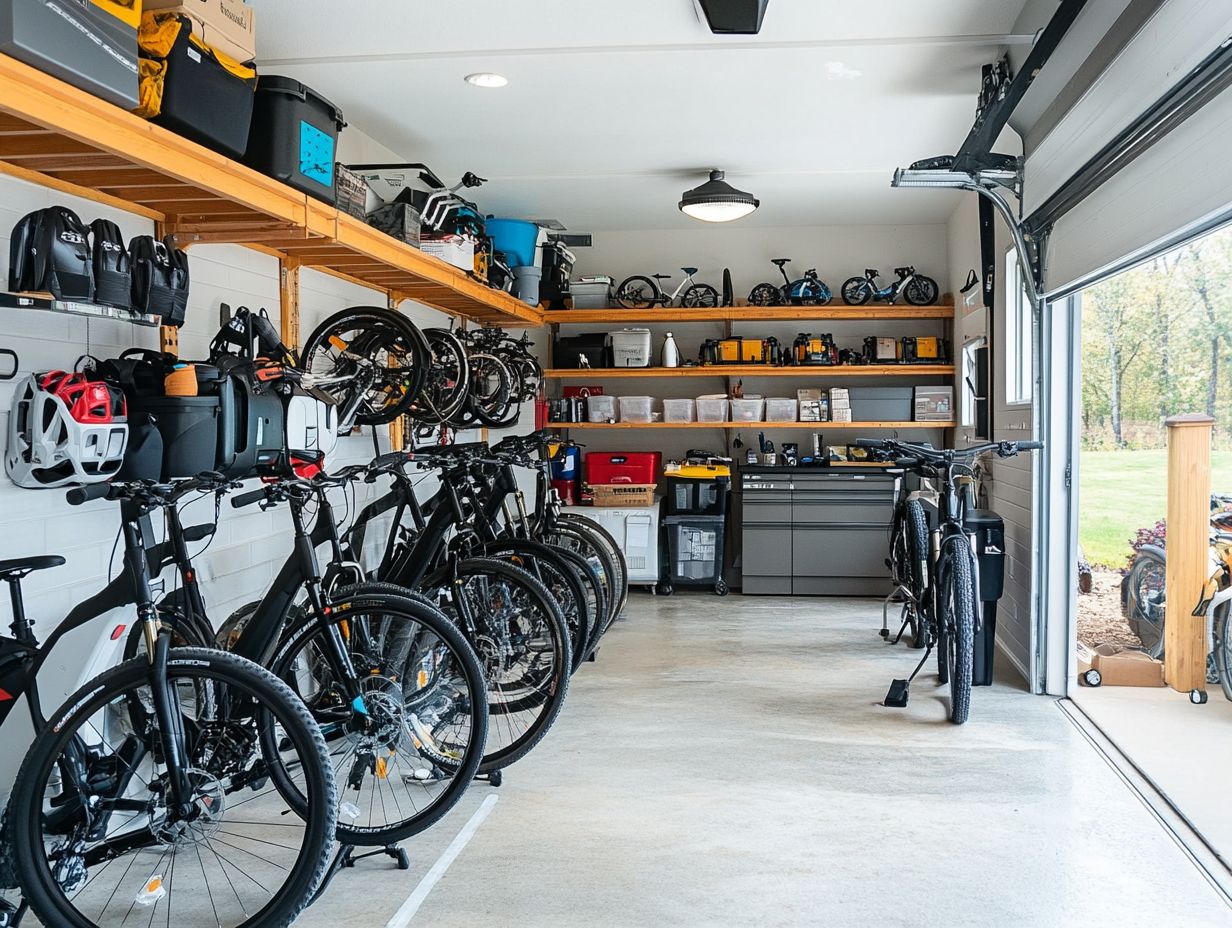 A variety of freestanding bike racks displayed outdoors.