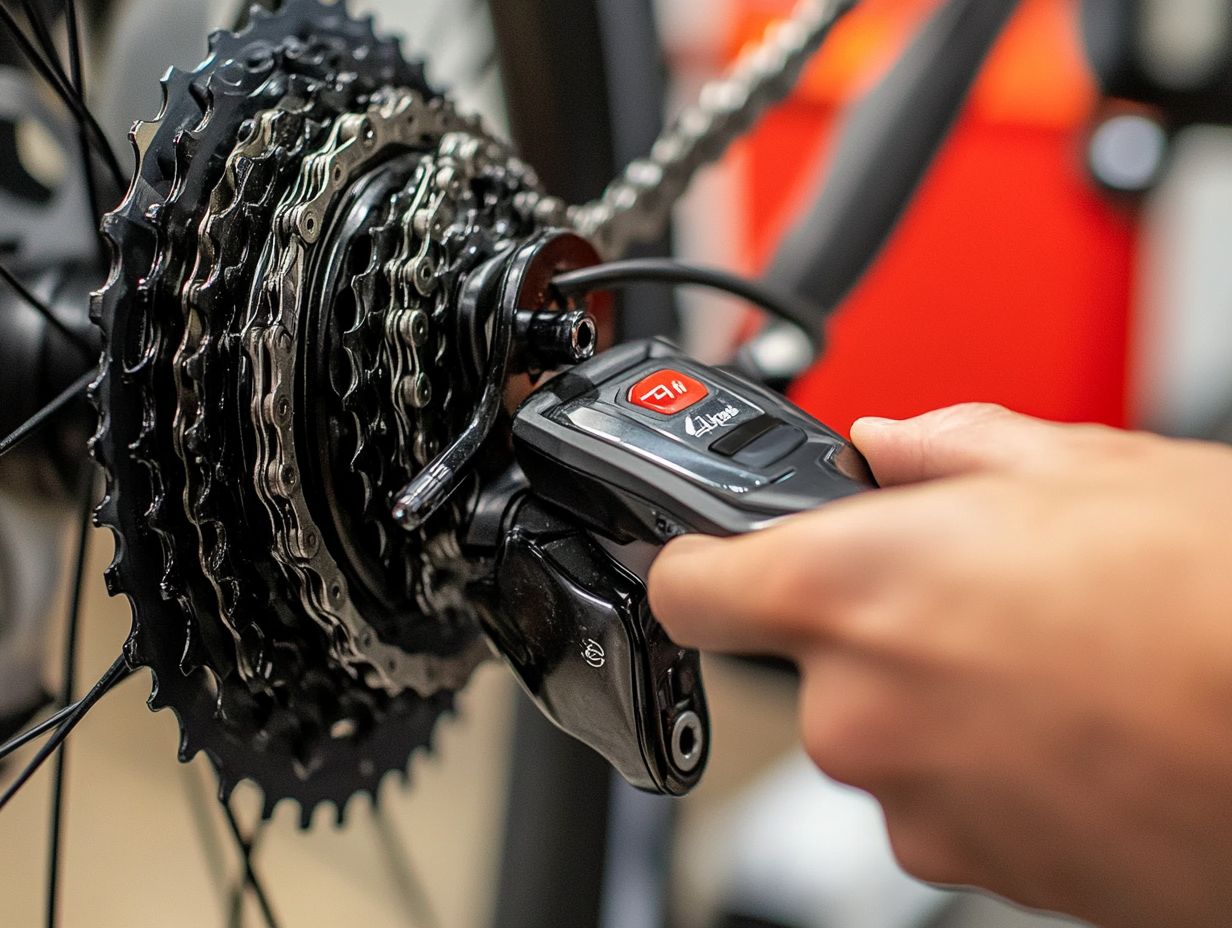 Image depicting frequently asked questions about electric bicycle gear adjustments